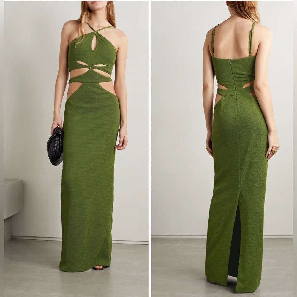 PatBO's 'Asterisk' stretch cutout dress in green NWT